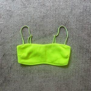 neon yellow bikini top
